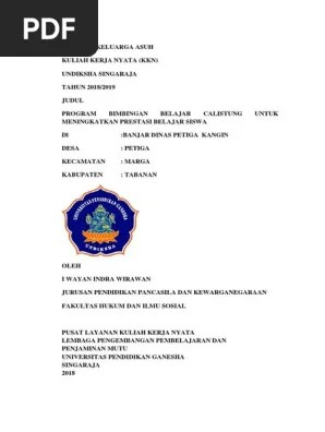 Laporan Individu KKN CALISTUNG | PDF