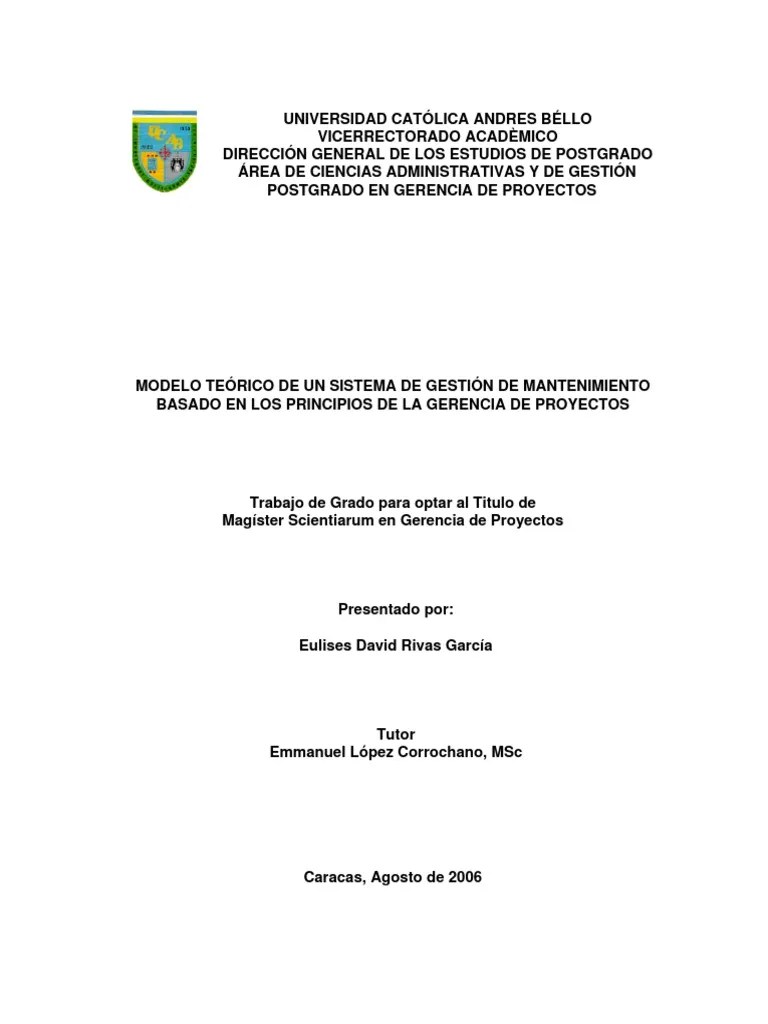 Sistema De Gestion De Mantenimiento | PDF | Planificación | Calidad (comercial)