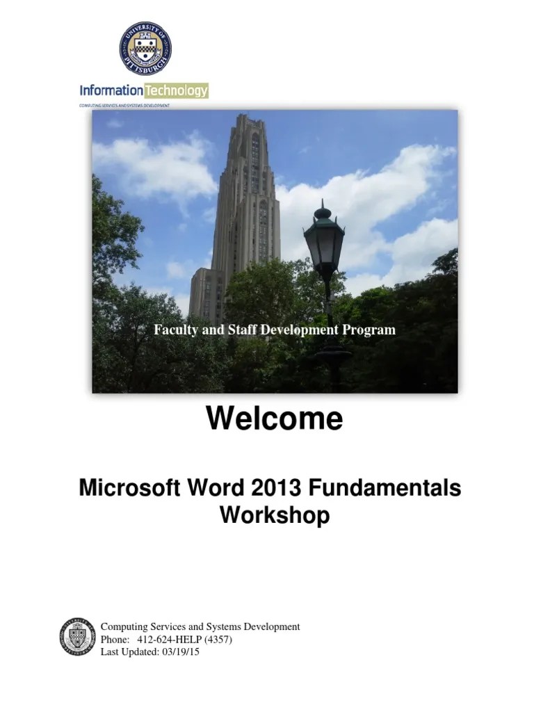 Maximizing Proficiency With Microsoft Word: An Introduction To Key ...
