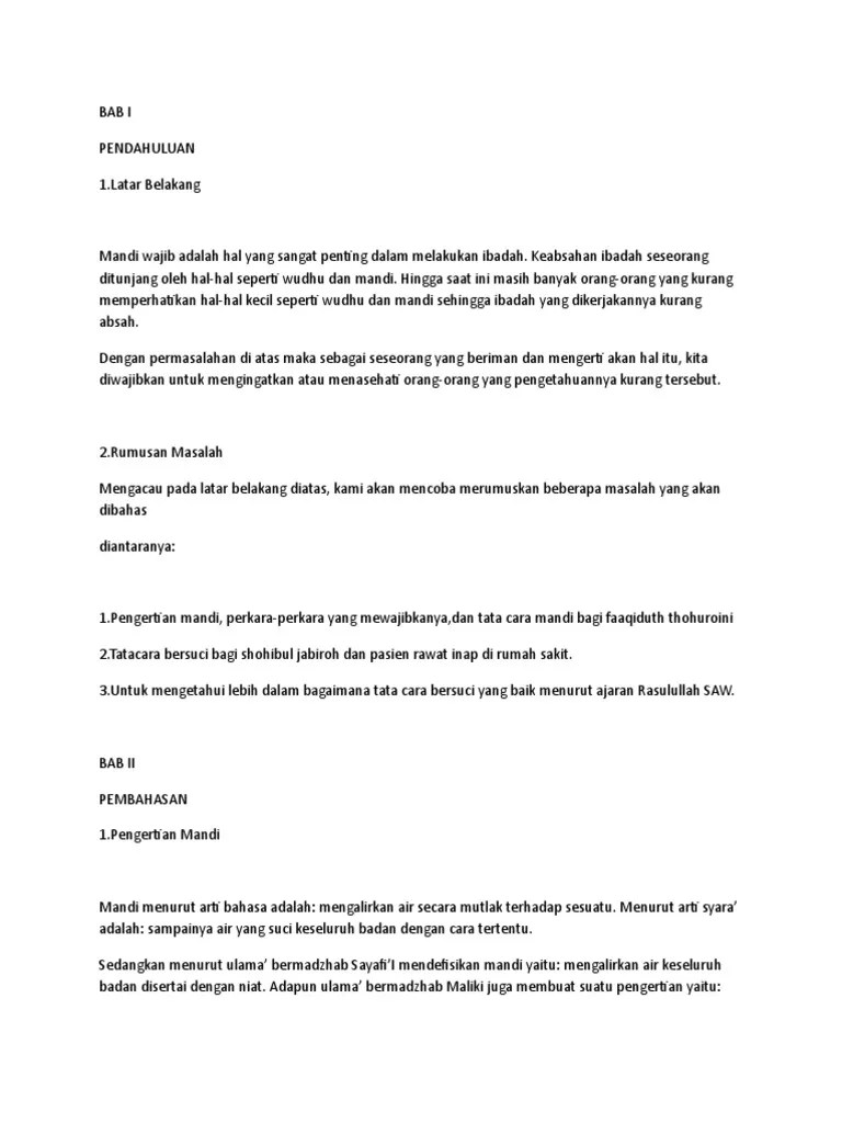 Makalah Mandi Wajib | PDF