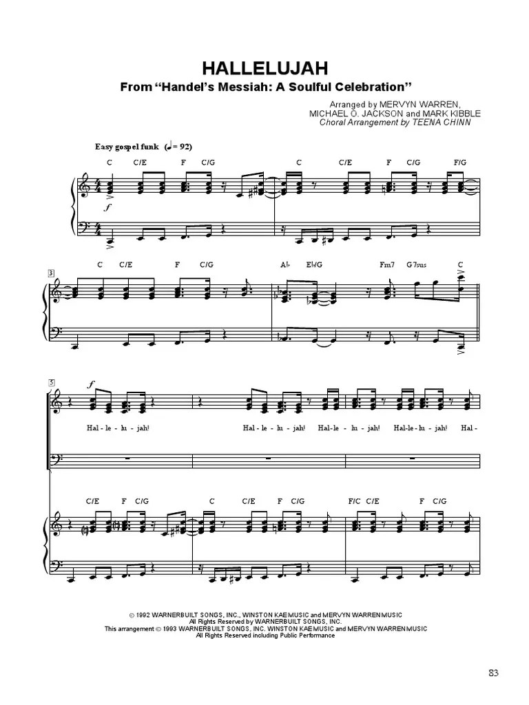 HALLELUJAH From - Handel's Messiah - A Soulful Celebration | PDF ...