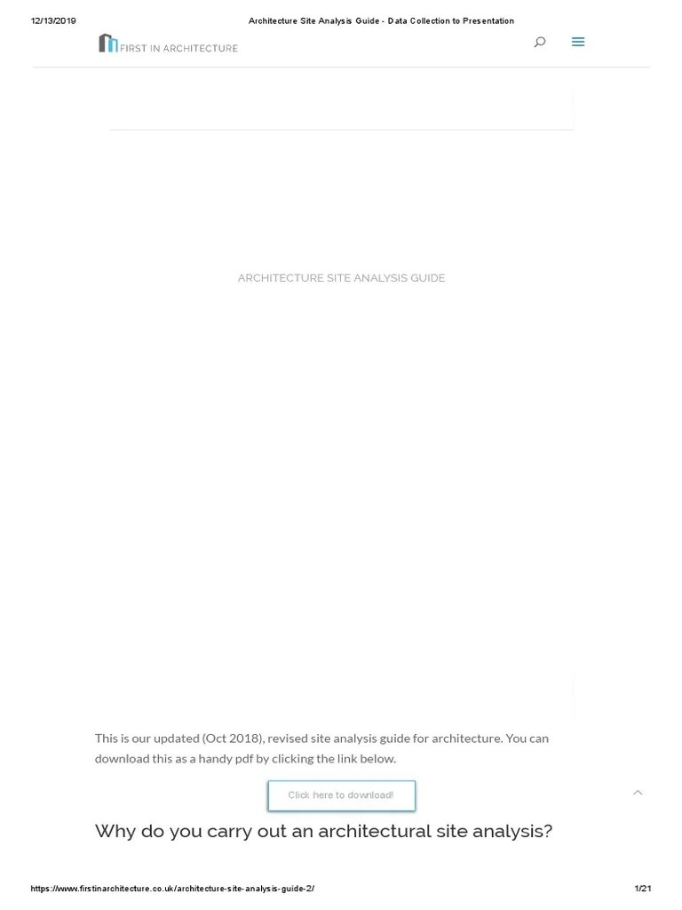 Architecture Site Analysis Guide - Data Collection To Presentation ...