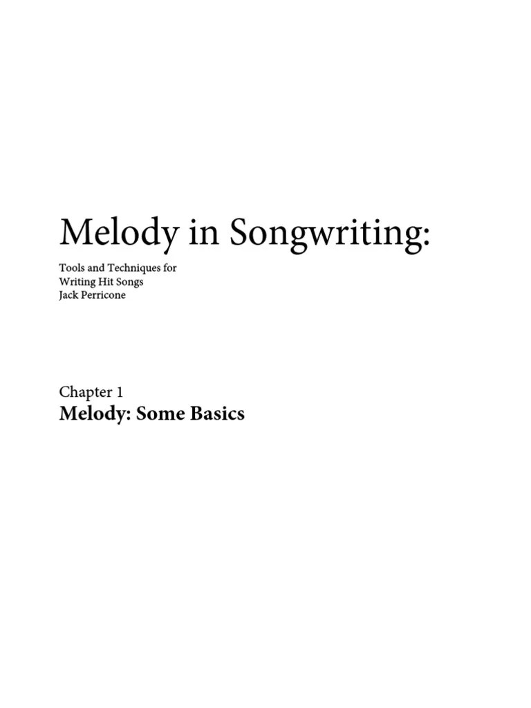 Basic Songwriting Melody | PDF | Lead Sheet | Singing