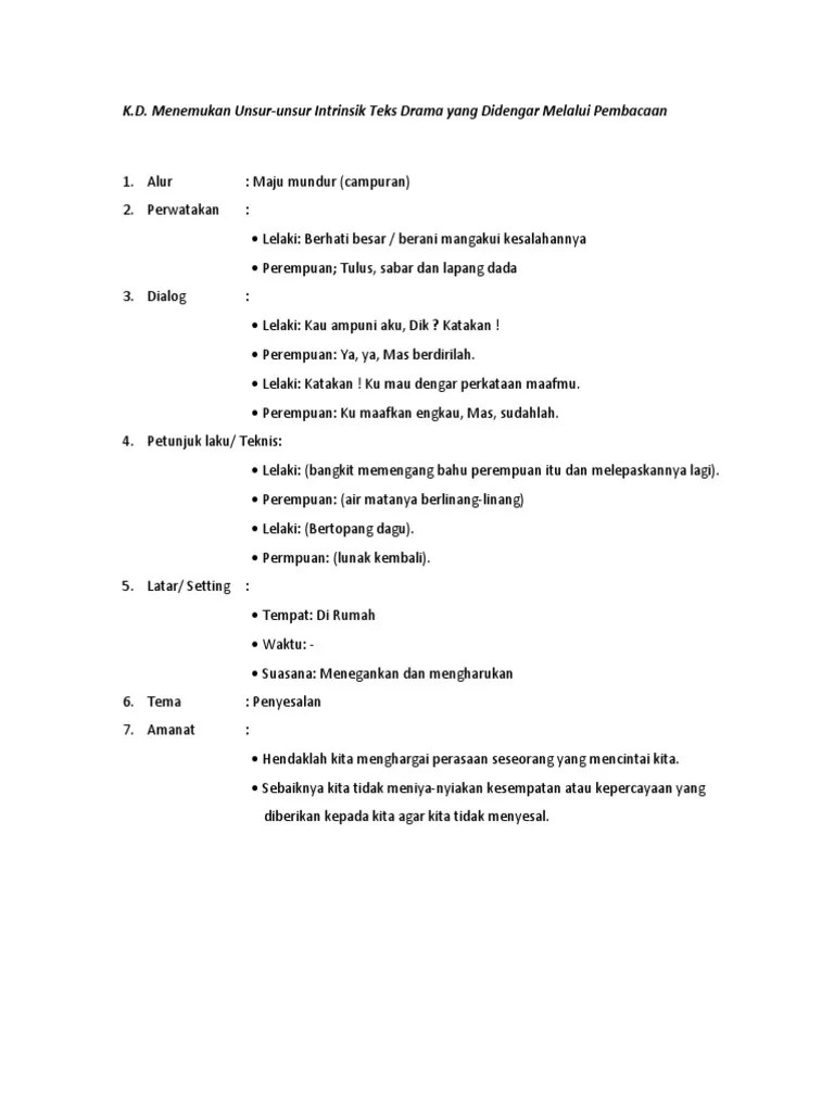 Hal ini terlihat dari jumlah jawaban yang sering salah pada soal no 5, 6, 7, 8, 9, . Unsur Intrinsik Drama Tumbang Pdf