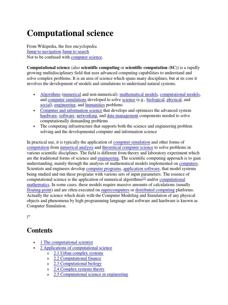 Introduction To Computational Science | PDF | Computational Science ...