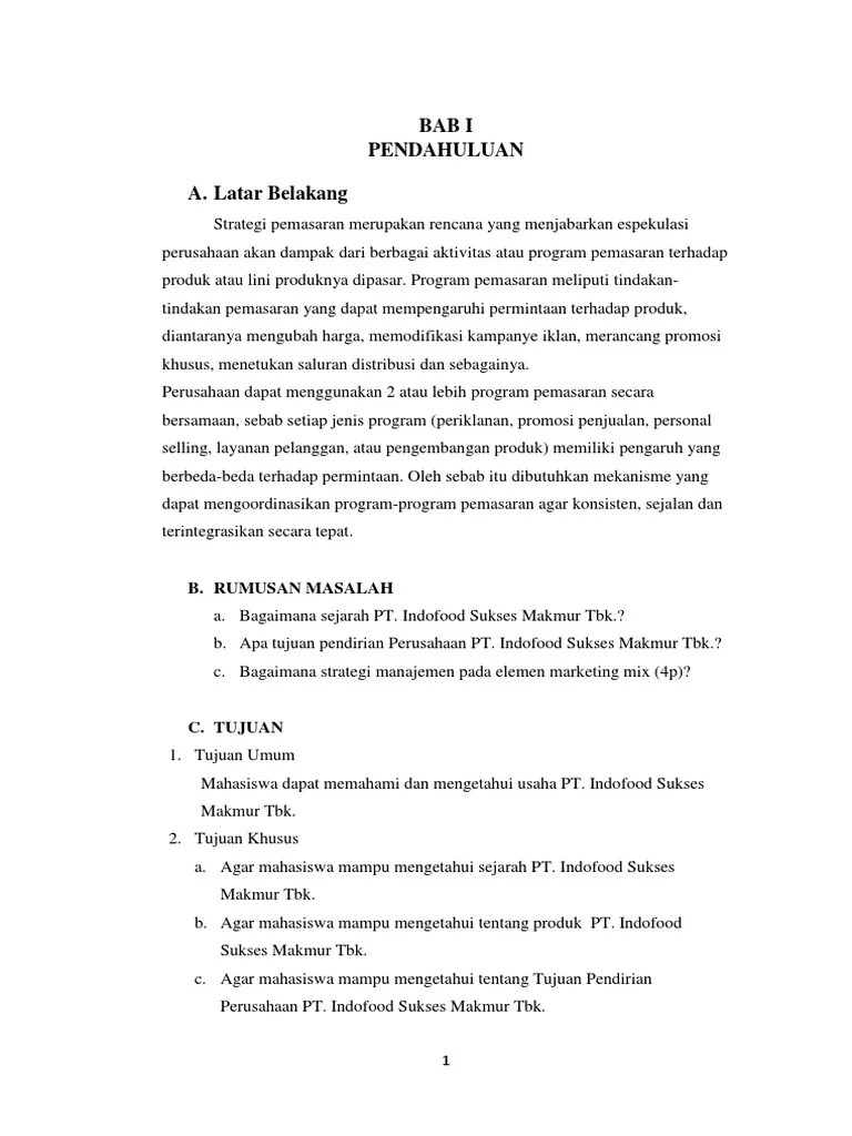 Makalah Kunjungan Indofood 