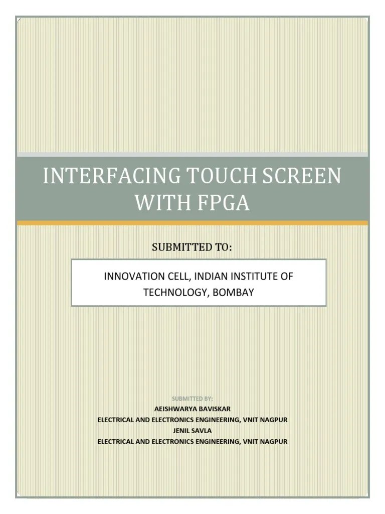FPGA With Touch Screen | PDF | Field Programmable Gate Array | Hardware ...