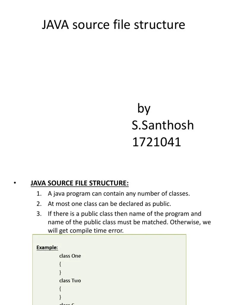 Java Source File Structure | PDF | Java (Programming Language) | C ...