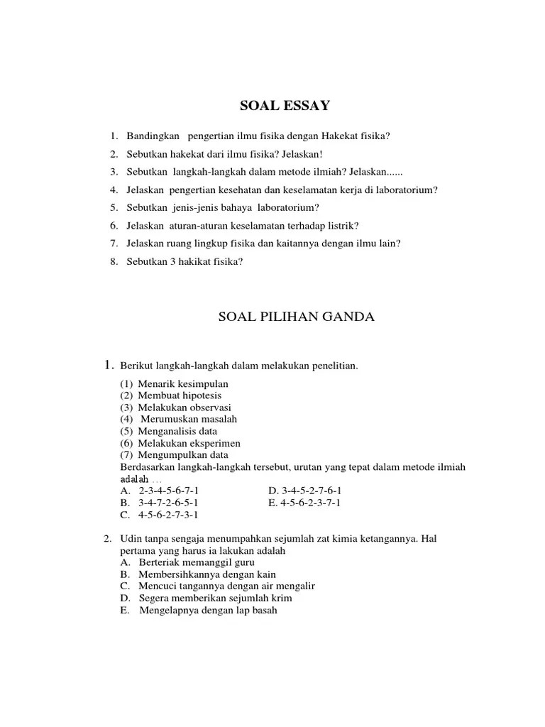 Soal Soal Hakikat Ilmu Fisika Pdf Jawabanku Id Soal Notasi Ilmiah Beserta Jawabannya Berikut adalah contoh soal dan pembahasan angka penting dan notasi ilmiah.
