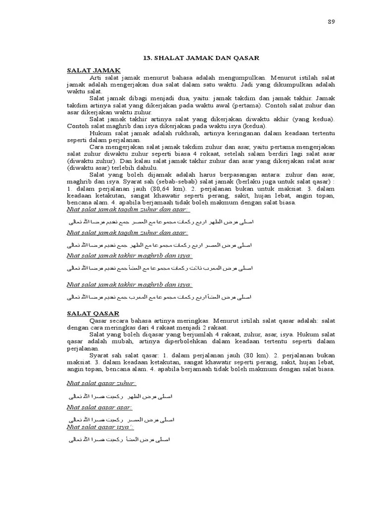 Arab sekolah menengah pertama terjawab • terverifikasi oleh ahli tulislah niat salat asar pada waktu zuhur di jama dan di qasar? 12 Shalat Jama Dan Qasar