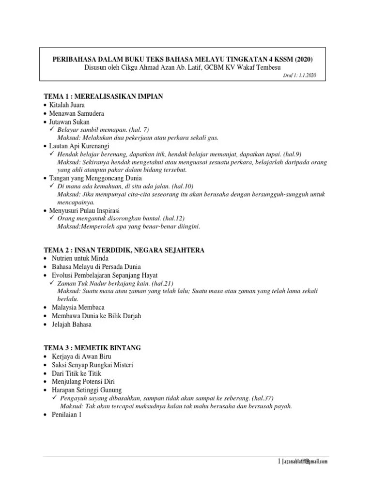 Contoh Ayat Peribahasa Kalau Tiada Angin Bertiup Masakan Pokok Bergoyang - Siap Siaga Bahasa Melayu Kertas 2 Spm 2021 Flip Ebook Pages 201 250 Anyflip