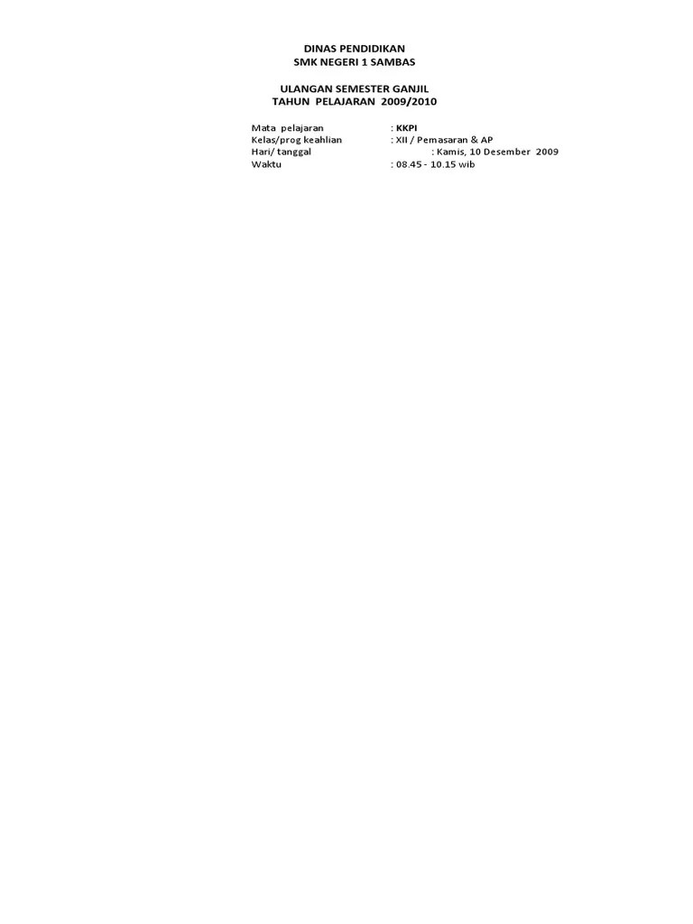 Modul Kkpi Kelas Xii Semester 5 Pdf Untuk melengkapi materi Database Siswa terlebih dahulu mengunduh file pelengkap materi database di sini Modul Database silahkan klik di sini 2.