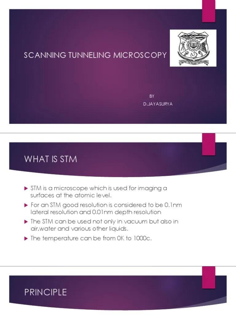 STM | PDF | Scanning Tunneling Microscope | Quantum Tunnelling