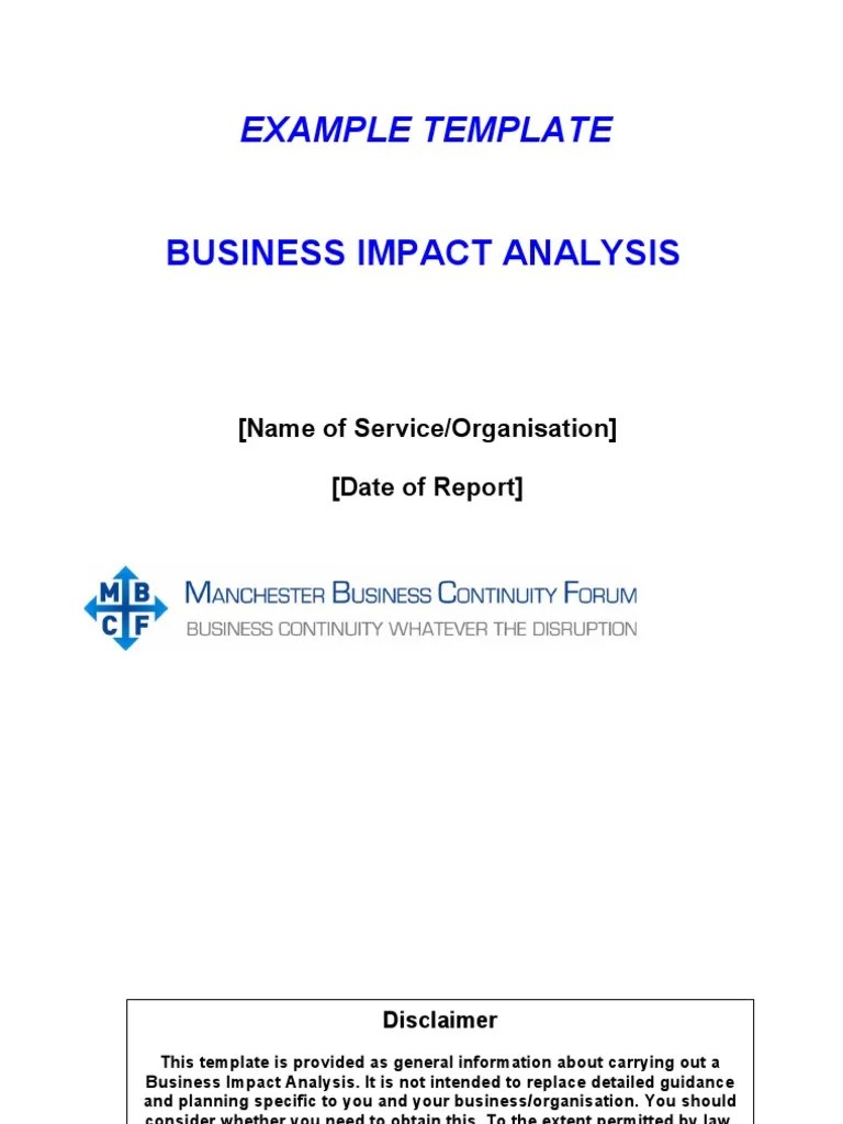 Mbcf Bia Template Final 1 Business Continuity Risk