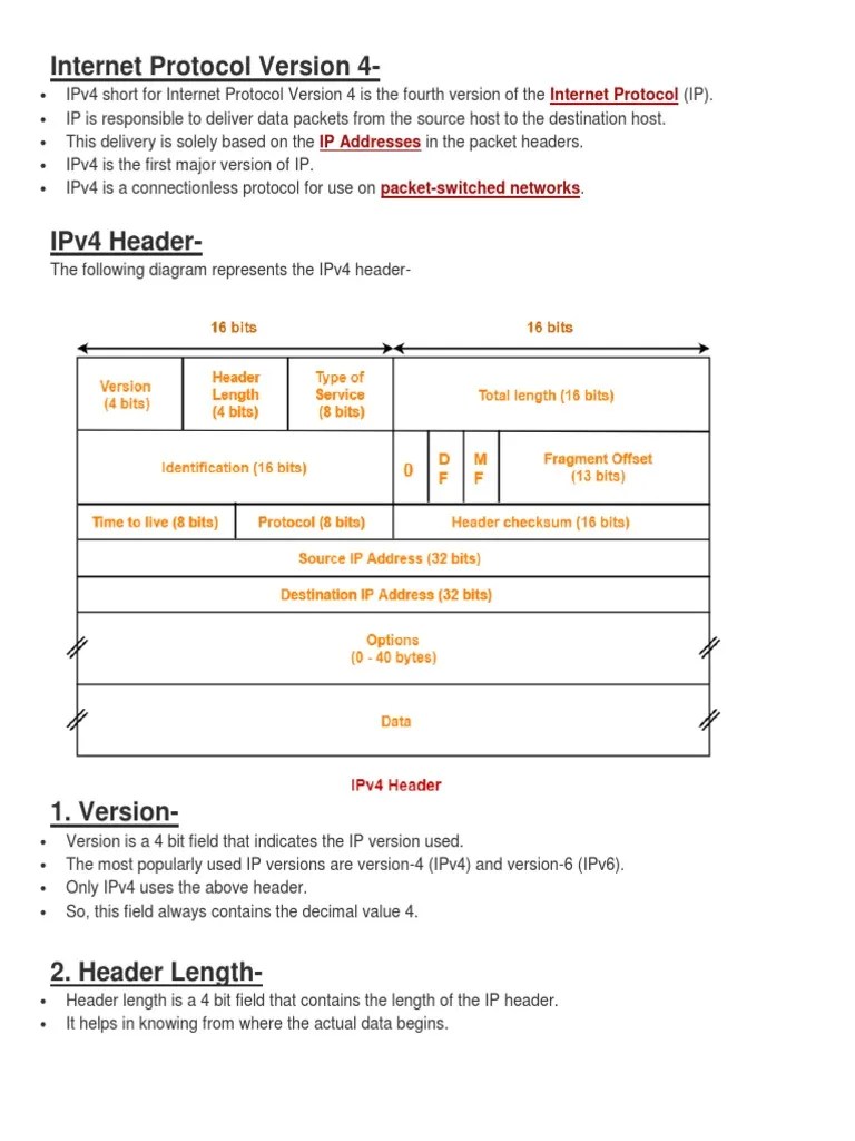 Internet Protocol Version 4 | PDF | Internet Protocols | Network Protocols