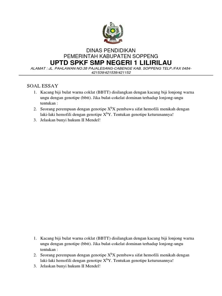 Soal Remedi KD 3.3 | PDF