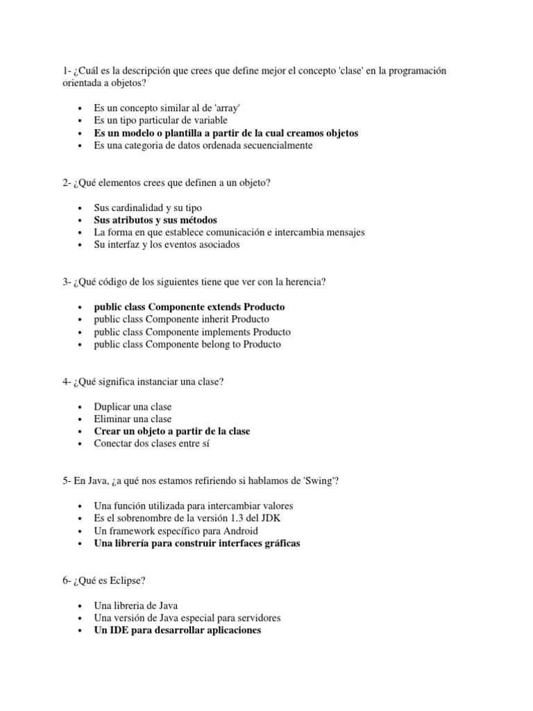 TEst JAva | PDF | Java (lenguaje De Programación) | Objeto (informática)