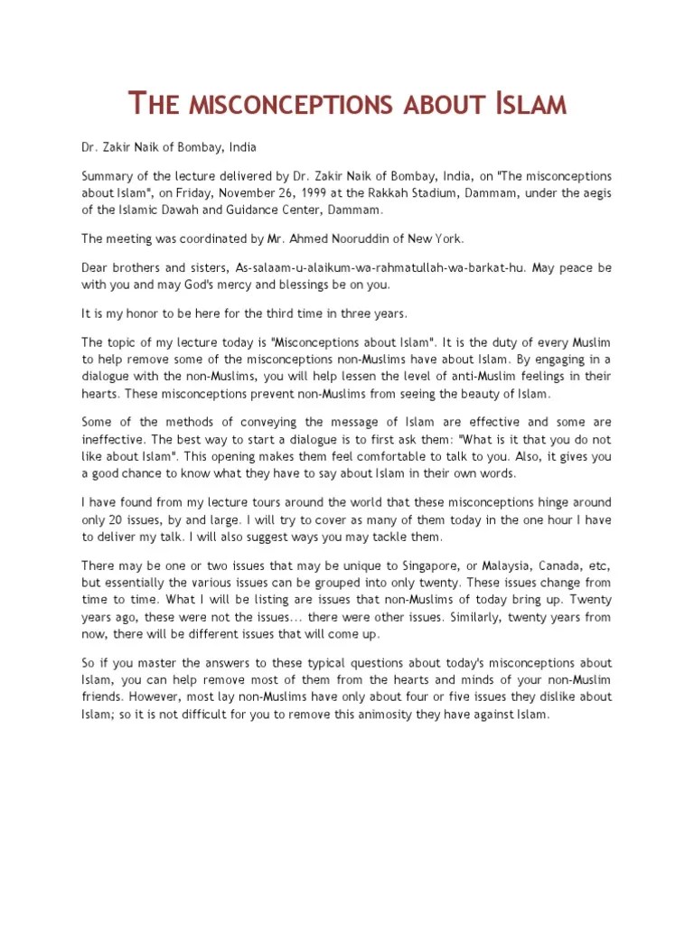 The Misconceptions About Islam | Download Free PDF | Abrahamic Religions | Hijab