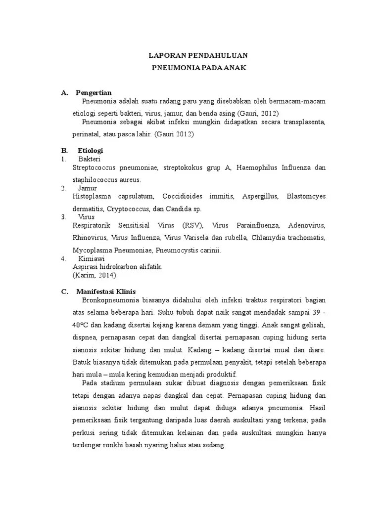 LP Pneumonia Anak | PDF