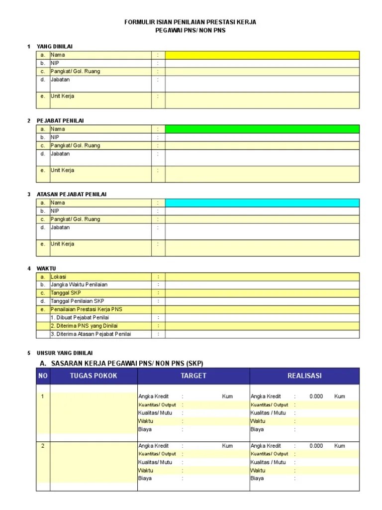 Dalam peraturan pemerintah ini yang . Aplikasi Skp Dan Penilaian Prestasi Kerja 1 Pdf