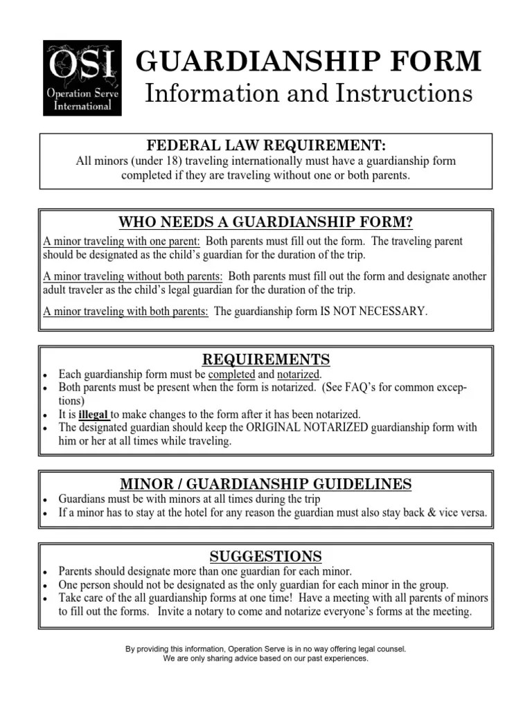 Free Legal Guardianship Form PDF | Download Free PDF | Legal Guardian ...