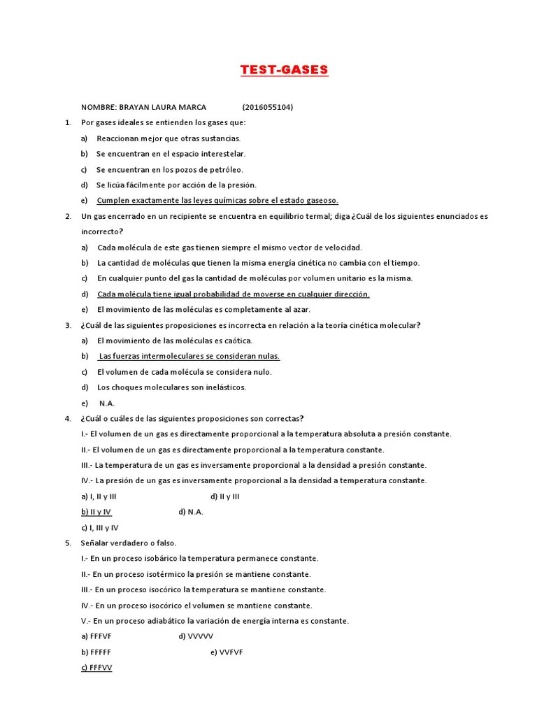 GASES | PDF | Gases | Fases De La Materia