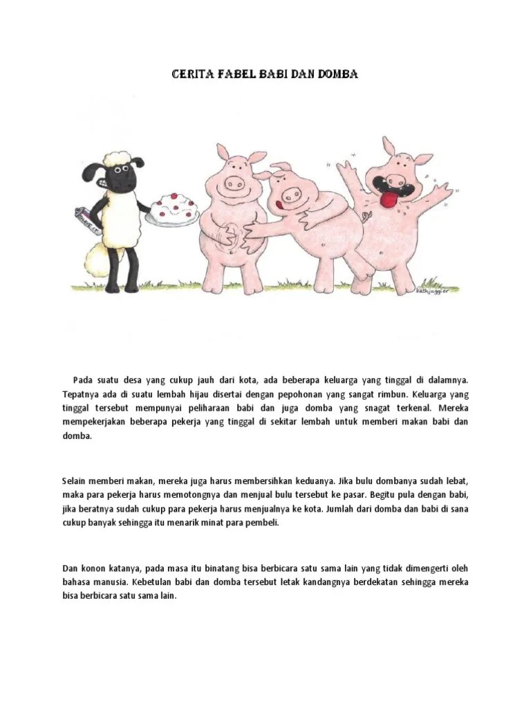 Cerita Fabel Babi Dan Domba | PDF
