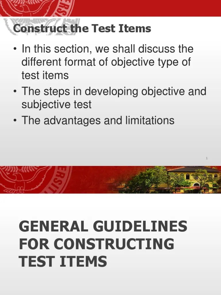 Report1 (Constructing Test Items) | PDF | Multiple Choice | Educational ...
