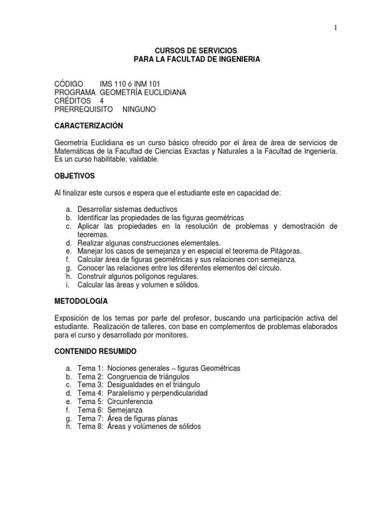 Geometria Euclidiana PDF | PDF | Triángulo | Geometría