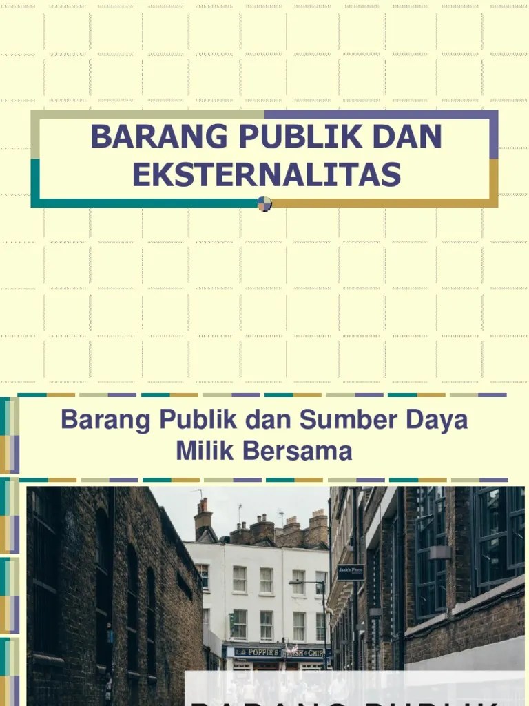 Barang Publik Dan Eksternalitas | PDF