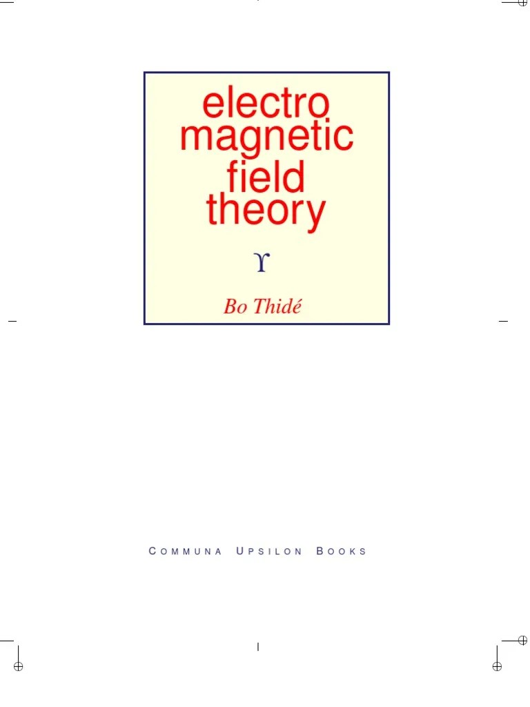Electromagnetic Field Theory | PDF