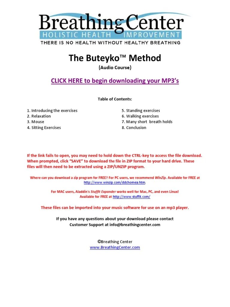 Buteyko Breathing Exercises And Method | PDF