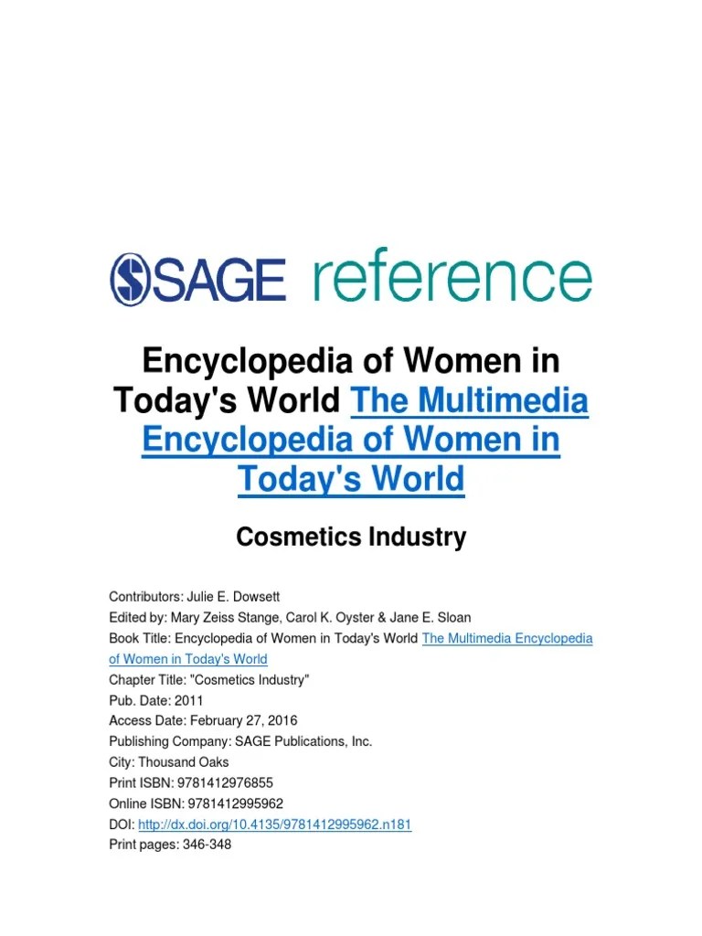 Cosmetics Industry | PDF | Cosmetics | Beauty