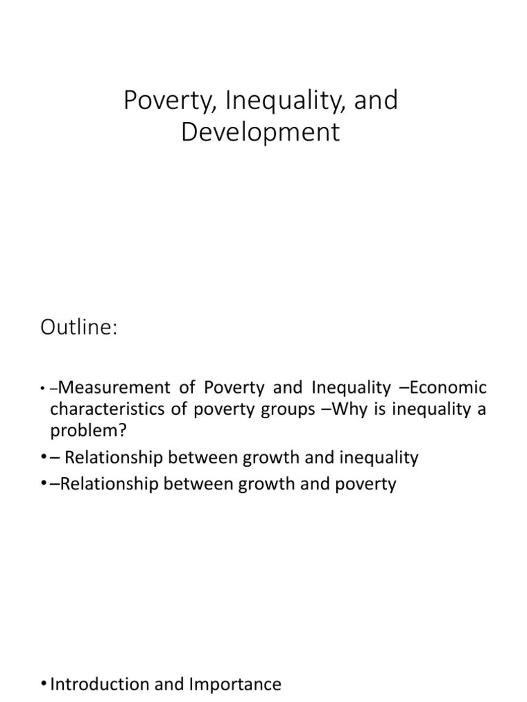 Poverty, Inequality, And Development - Chapter 5 | PDF | Income Distribution | Economic Growth