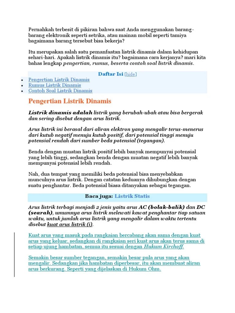 Listrik Dinamis | PDF