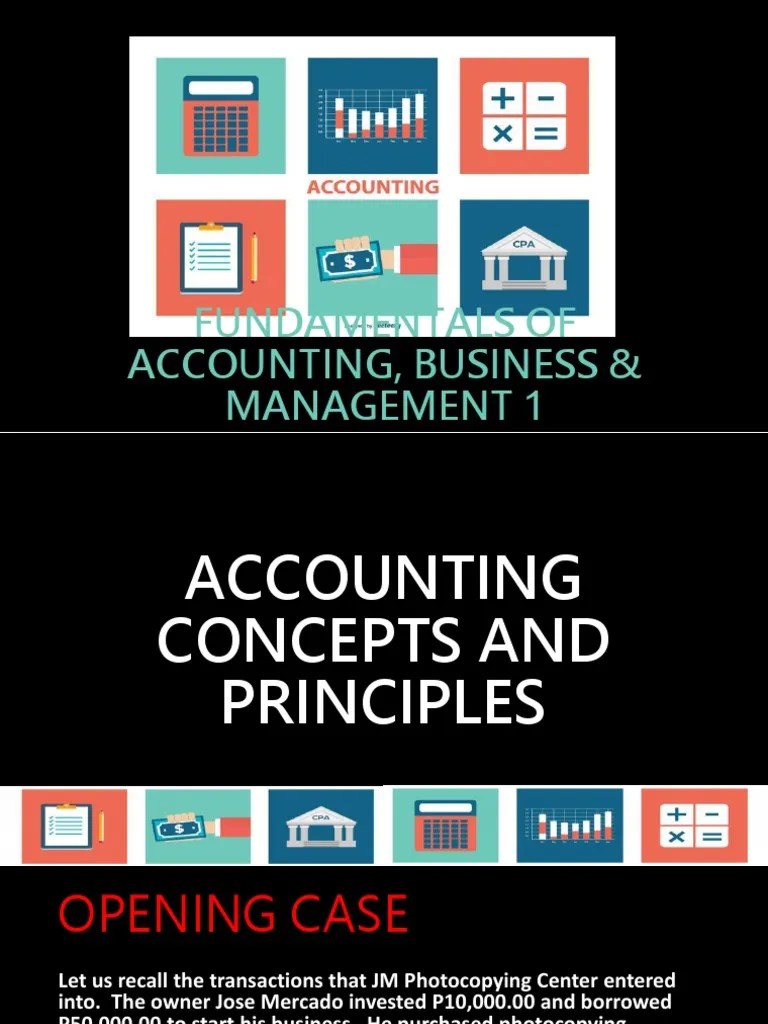 Accounting Concepts And Principles | PDF | Revenue | Going Concern
