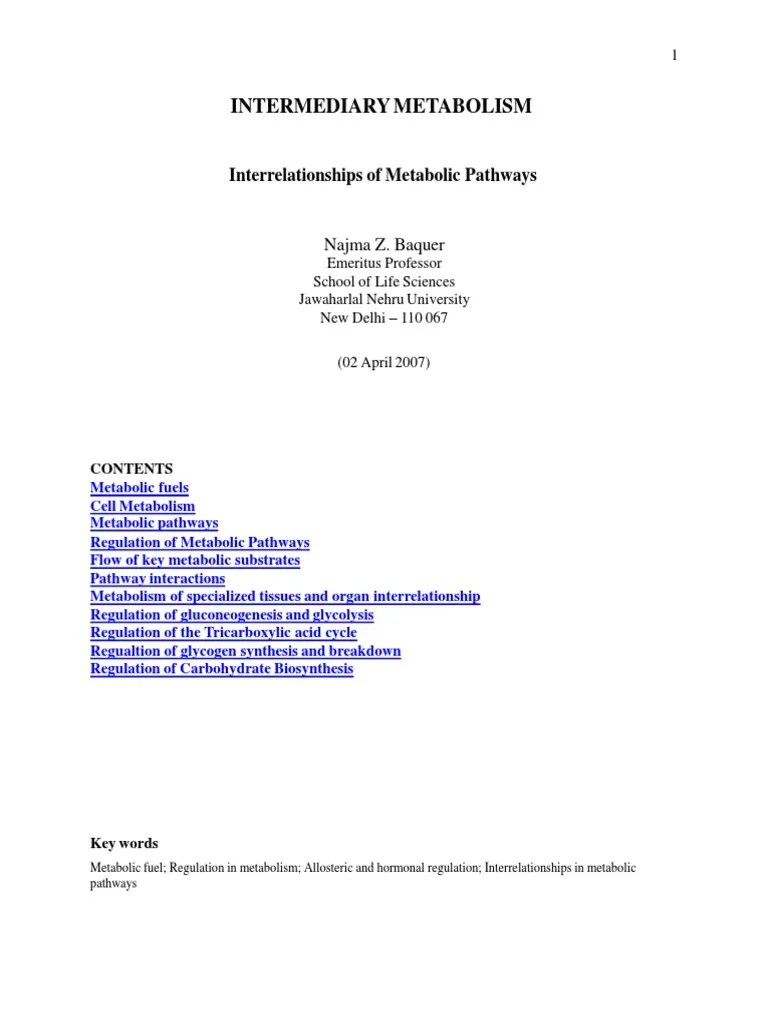 Metabolic Pathways | PDF | Metabolism | Glycolysis