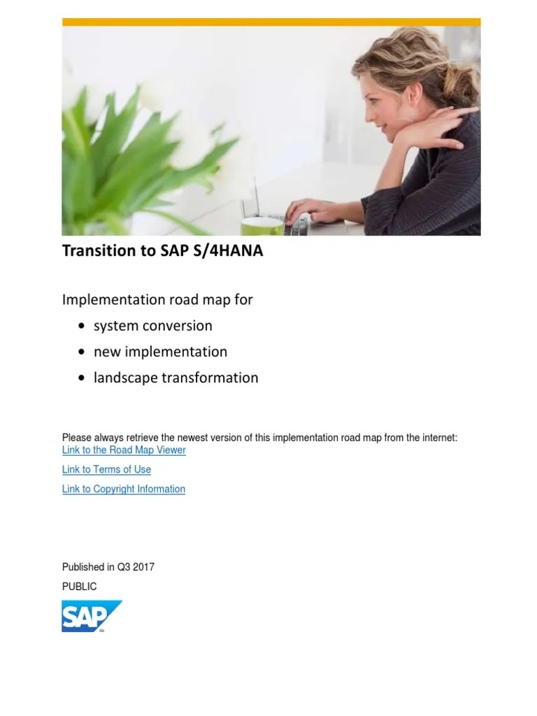 Transition - To - SAP - S4HANA - 17Q3 - Final | PDF | Sap Se | Cloud Computing