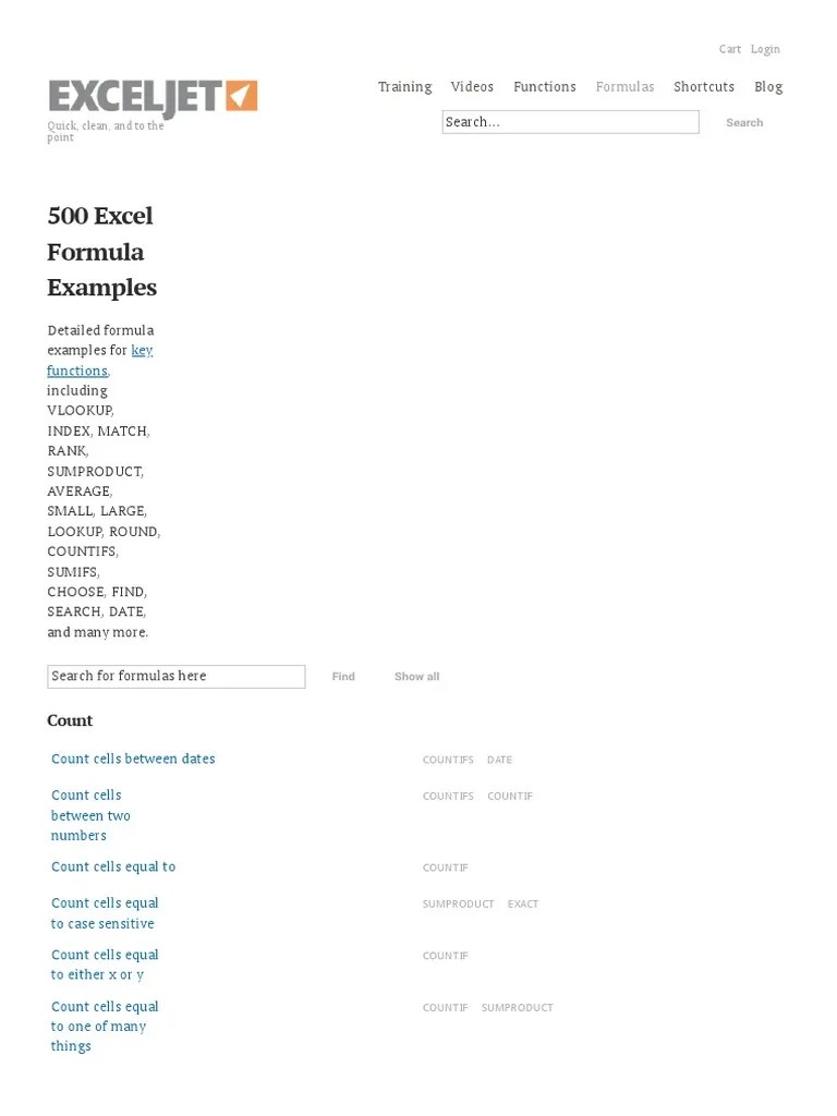 You can even create dates dynamically using the date function. 500 Excel Formula Examples Exceljet Pdf Database Index Present Value