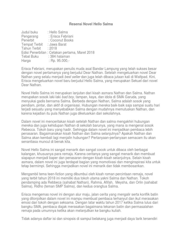 Resensi Novel Hello Salma | PDF