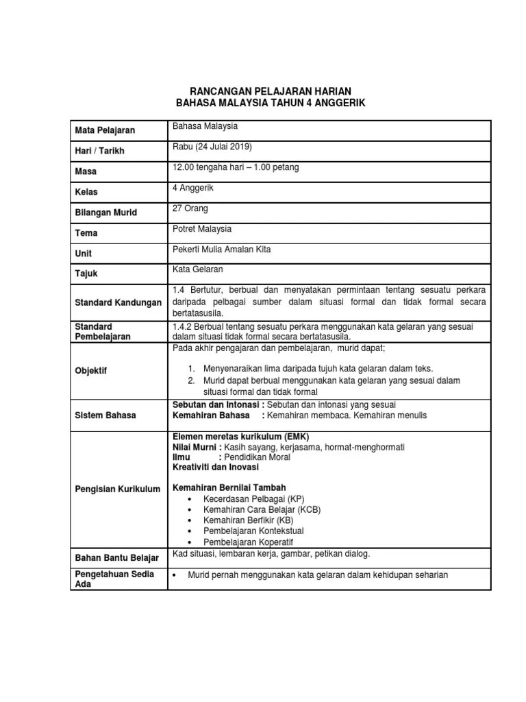Contoh kata ganti nama diri 4.0 isu dan cabaran bahasa melayu dalam kalangan masyarakat dan pengguna bahasa di rantau ini serta jalan keluar penyelesaiannya. 1 4 2 Berbual Tntg Perkara Guna Kata Gelaran Pdf
