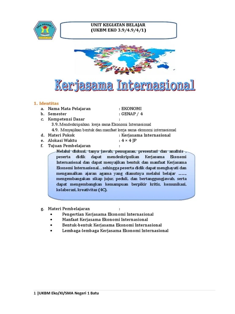 Hal ini disebabkan materi soal cat cpns tidak sama dengan soal ujian saat di bangku kuliah (dr. Ukbm Eko 3 9 Kerjasama Ekonomi Internasional Pdf