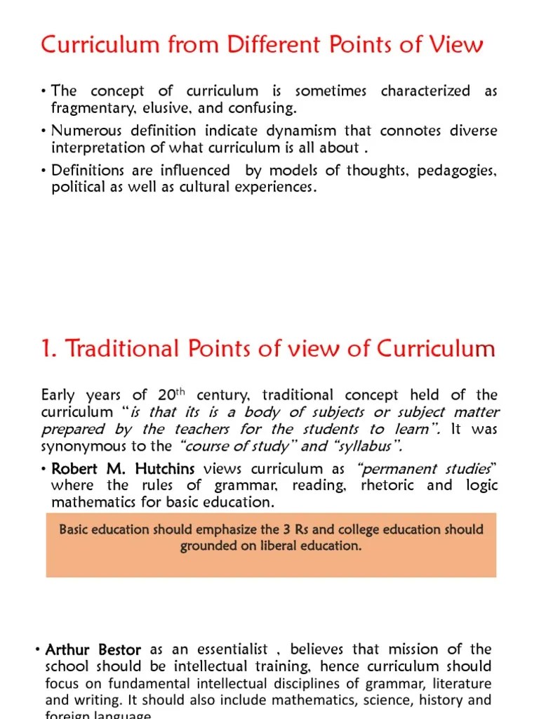 Types Of Curriculum Operating In Schools | PDF | Curriculum | Behavior ...