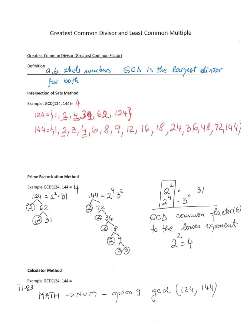 GCD LCM PDF | PDF