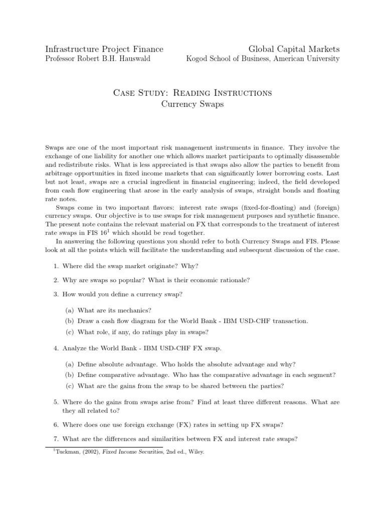 Case Study Currency Swaps | PDF | Currency Swap | Swap (Finance)