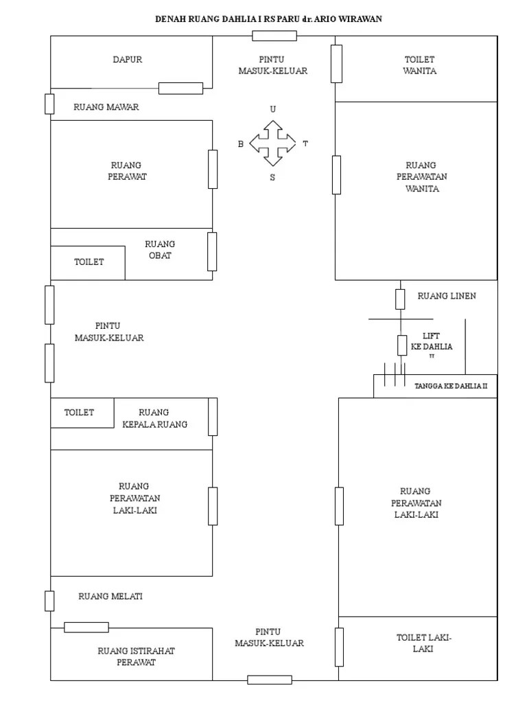 Denah Ruang Perawatan Paru | PDF