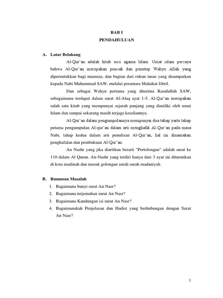 Makalah Surat An Nasr | PDF