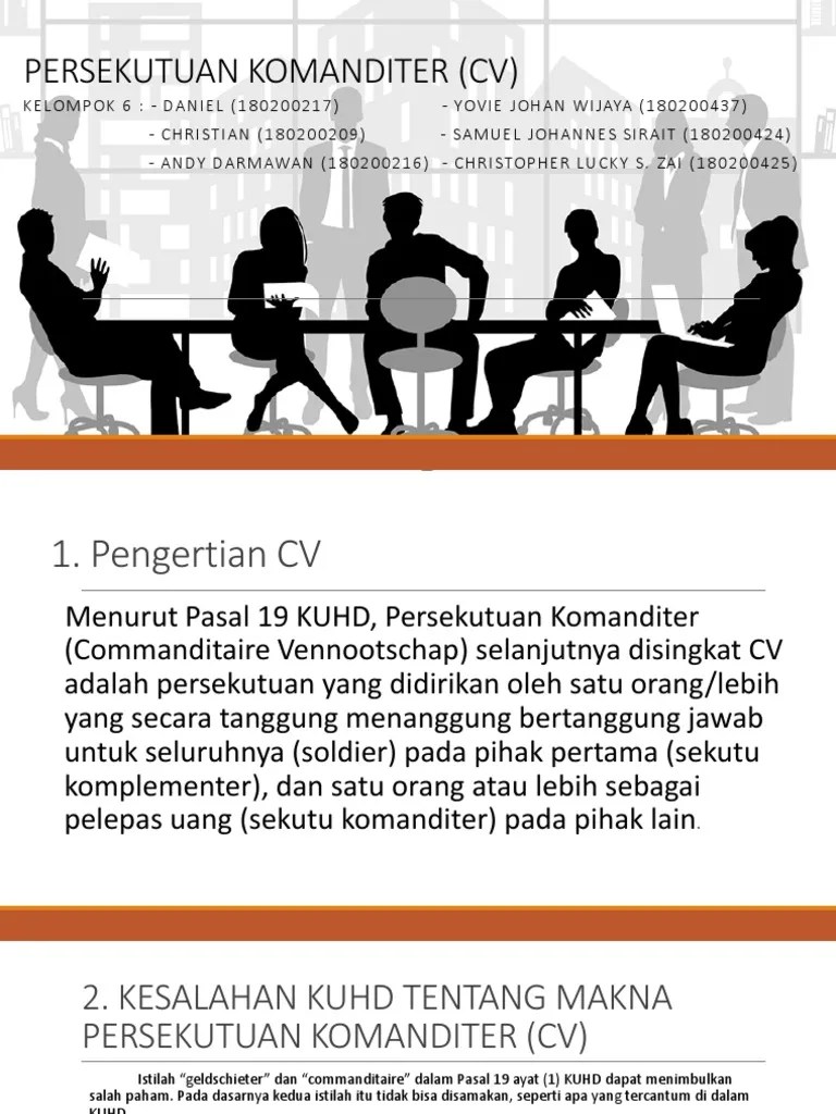 Persekutuan Komanditer (CV) | PDF
