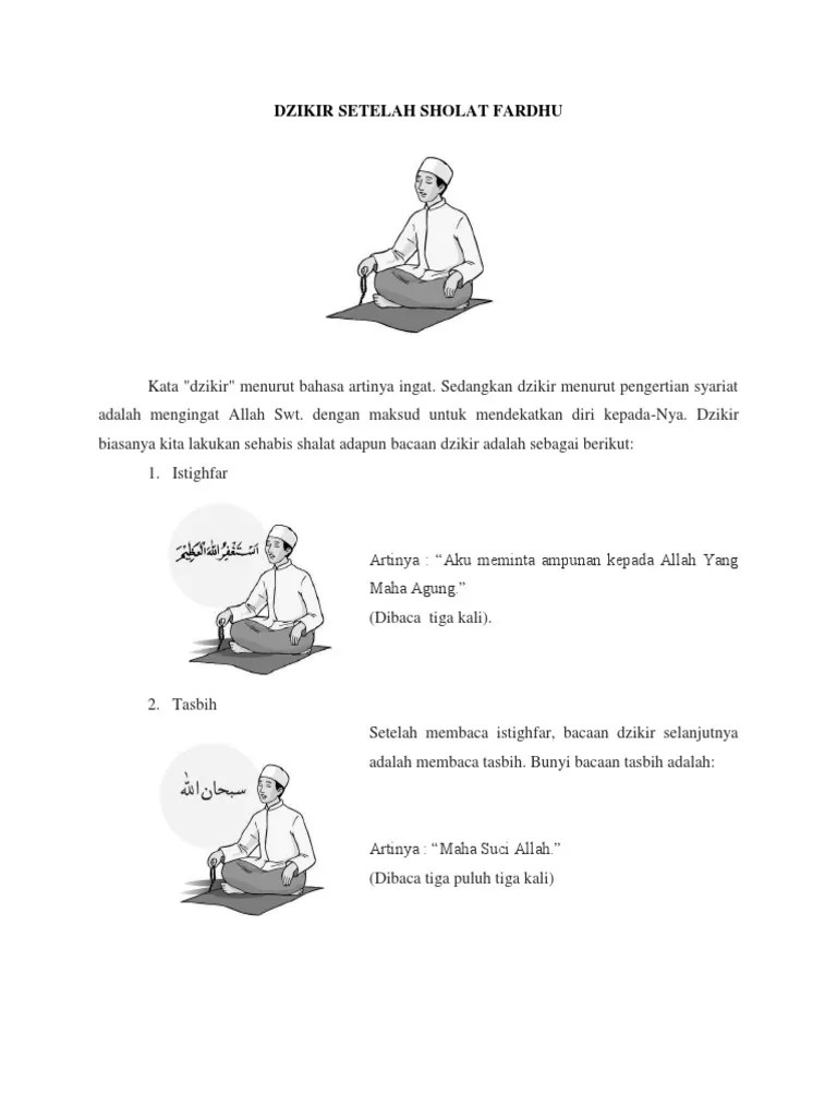 Astaghfirullah, alladzi la ilaha illa huwal hayyul qayyumu wa atuubu ilaih. Dzikir Setelah Sholat Fardhu Pdf