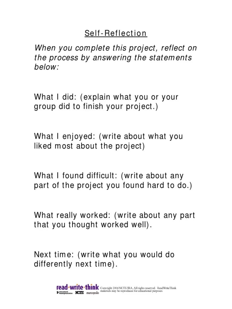 Self Reflection PDF | PDF